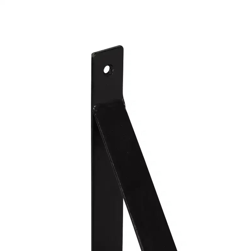 Set di 2 Mensole Fluttuanti da Parete | Legno Massello e Staffe in Ferro | Stile Costiero | Bianco/Nero