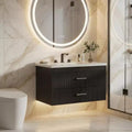 Floating Bathroom Vanity with Sink, Wall Mounted Vanity Cabinet with 2 Soft-Close Drawers, Modern Storage for Bathroom
