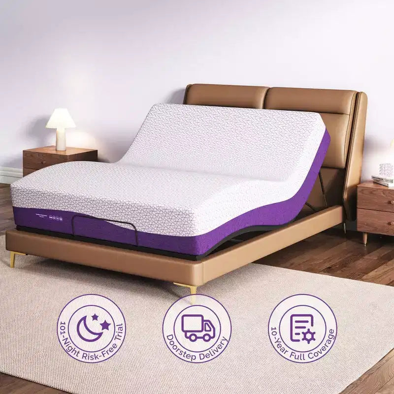 Materasso in memory foam con gel rinfrescante al carbone di bambù da 12 pollici | CertiPUR-US | OEKO-TEX | Rigidità media