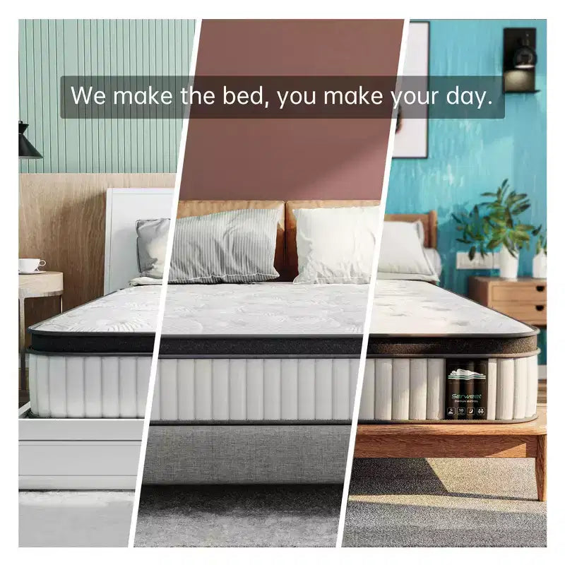 Materasso Ibrido Traspirante da 20 cm | CertiPUR-US | Media Fermezza | Base Letto/Rete a Doghe/Doghe