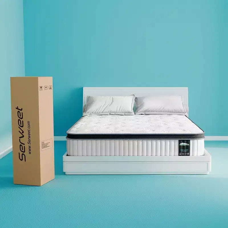 Materasso Ibrido Traspirante da 20 cm | CertiPUR-US | Media Fermezza | Base Letto/Rete a Doghe/Doghe
