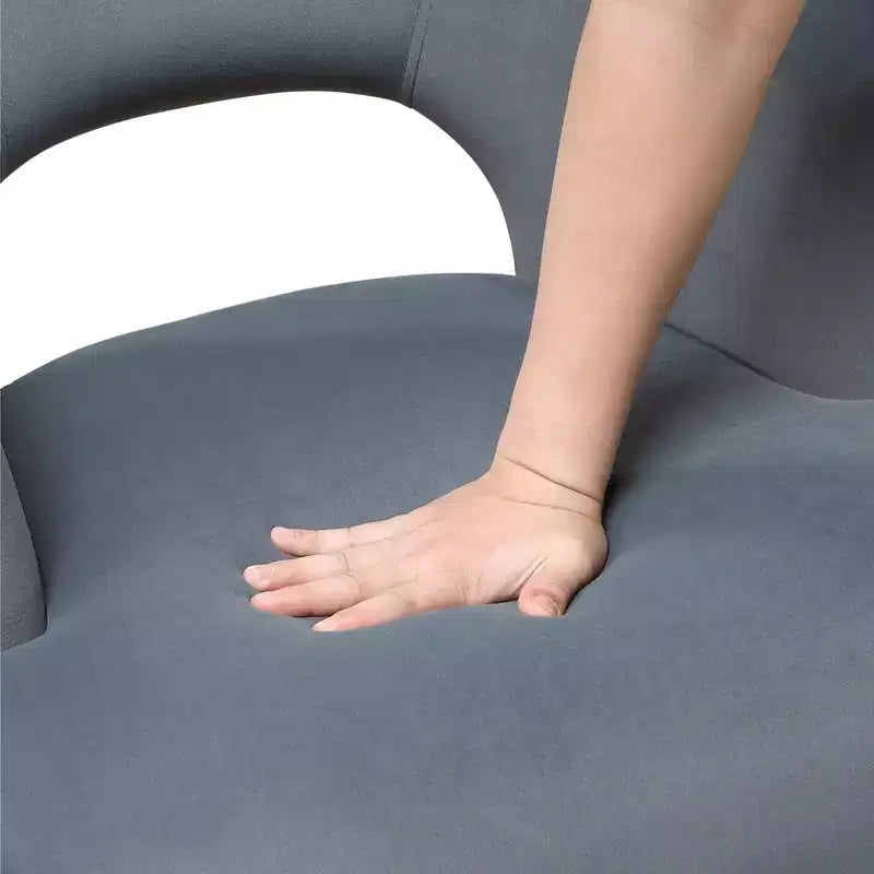 Poltrona moderna a botte rivestita in velluto | Struttura in legno | Capacità 136 kg