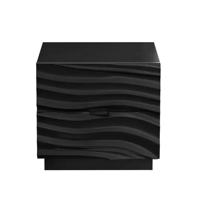 Comodino a 2 cassetti | Pino e legno di frassino | Guide metalliche silenziose | Top da 50 kg | Camera da letto