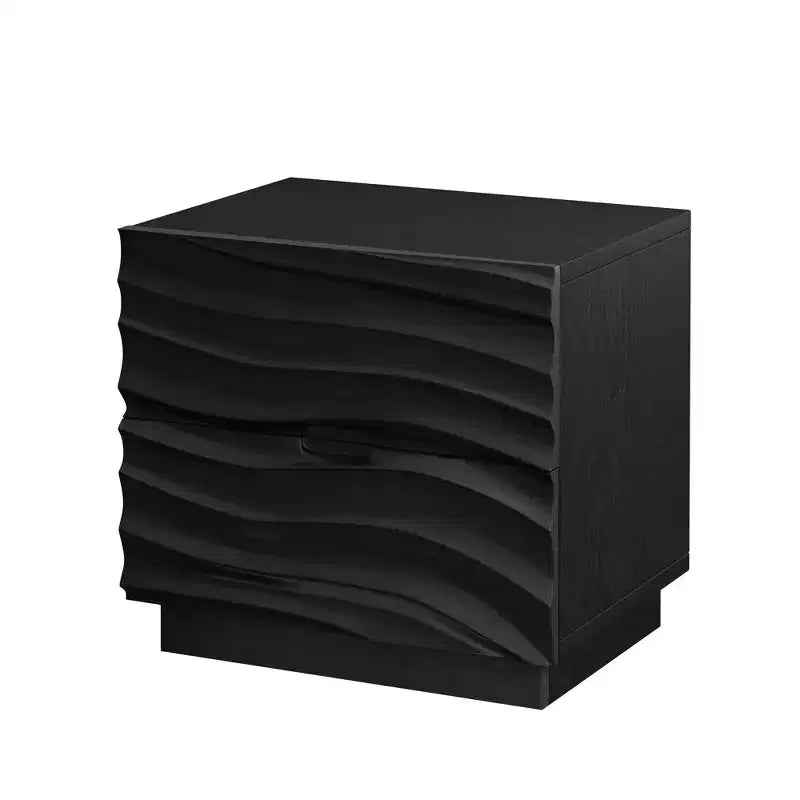 Comodino a 2 cassetti | Pino e legno di frassino | Guide metalliche silenziose | Top da 50 kg | Camera da letto