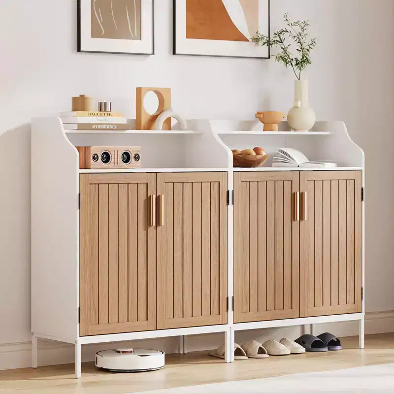Scarpiera a 4 ripiani | 3 ripiani regolabili | 24 paia | Design sottile | Ingresso