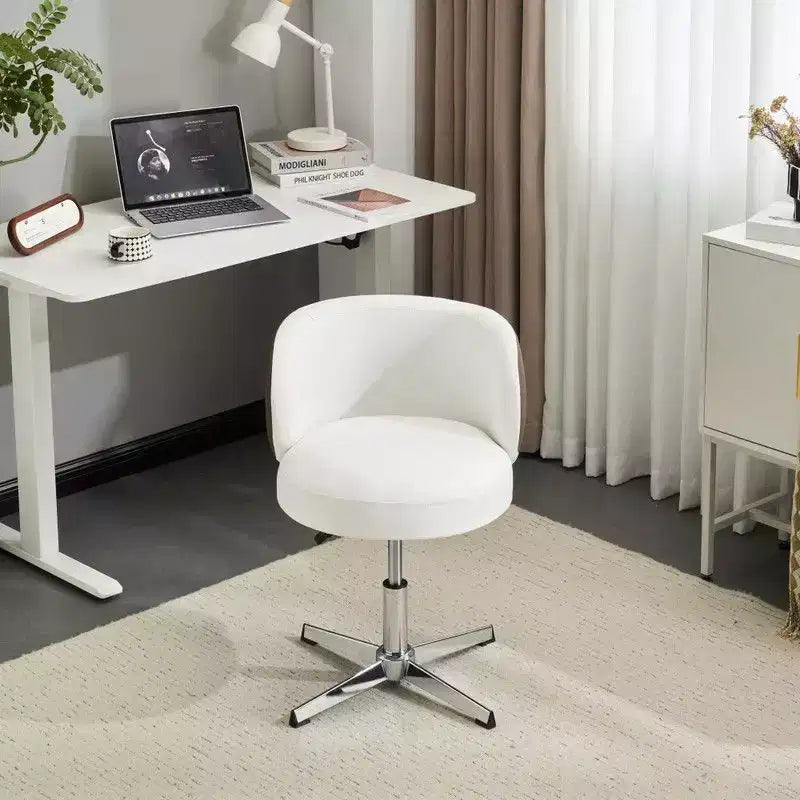 Moderna sedia girevole in PU | Senza braccioli | Altezza regolabile 24-28,9 pollici | Schienale ergonomico | Portata 330 libbre