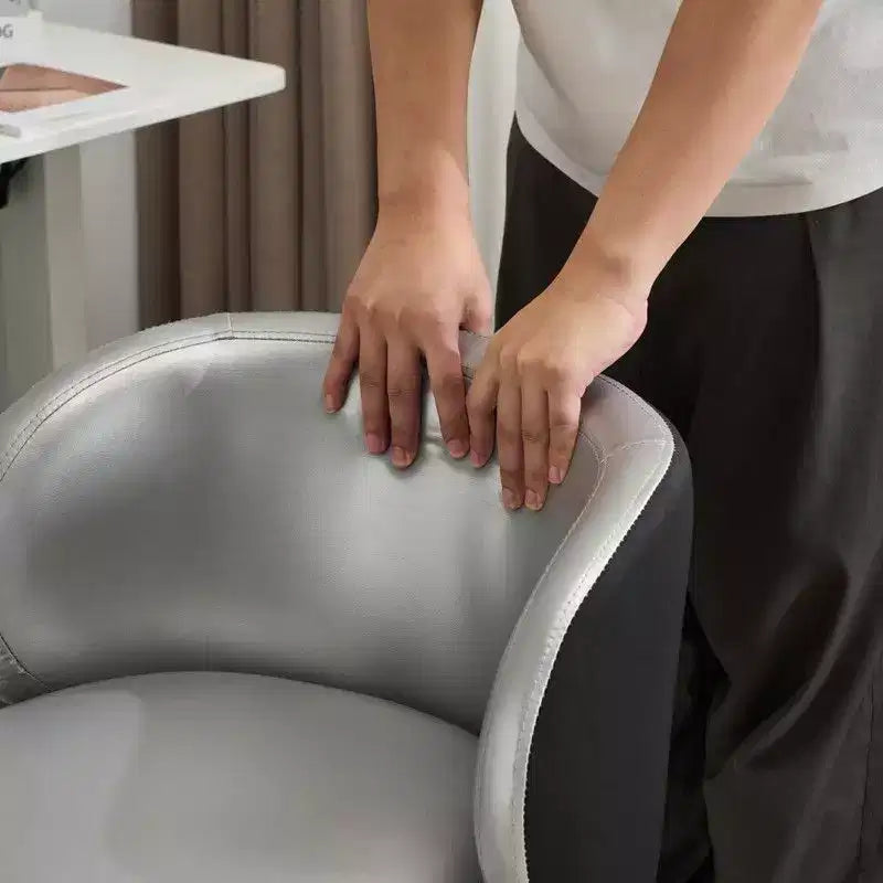 Moderna sedia girevole in PU | Senza braccioli | Altezza regolabile 24-28,9 pollici | Schienale ergonomico | Portata 330 libbre