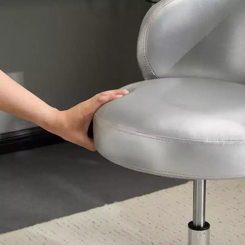 Moderna sedia girevole in PU | Senza braccioli | Altezza regolabile 24-28,9 pollici | Schienale ergonomico | Portata 330 libbre