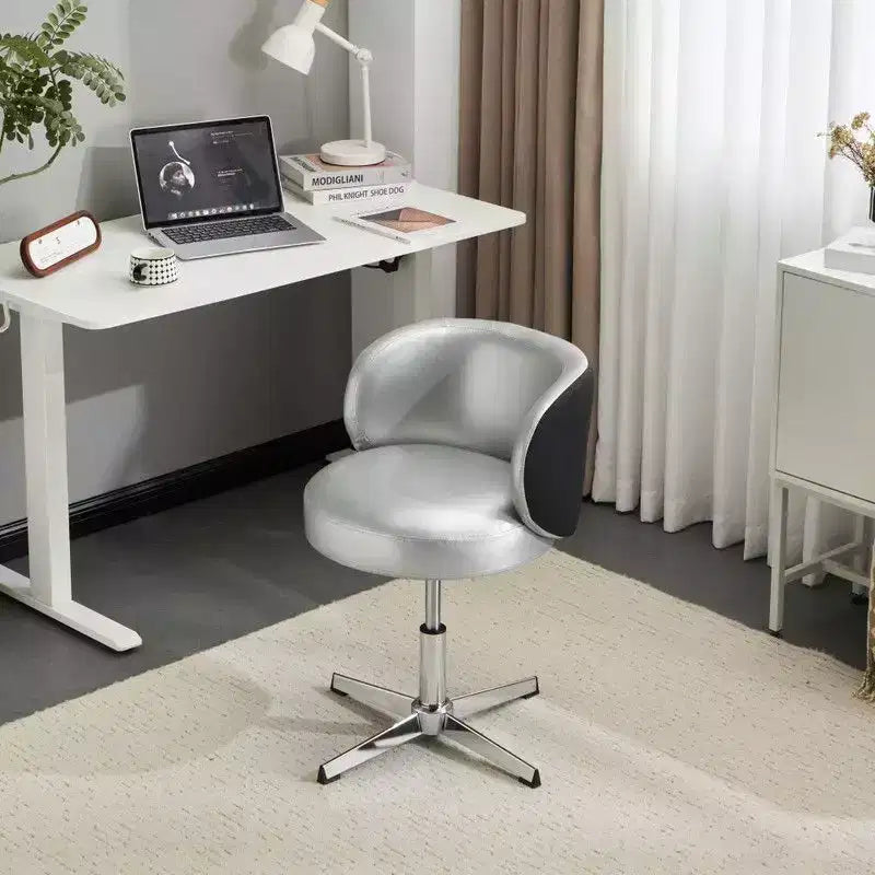 Moderna sedia girevole in PU | Senza braccioli | Altezza regolabile 24-28,9 pollici | Schienale ergonomico | Portata 330 libbre