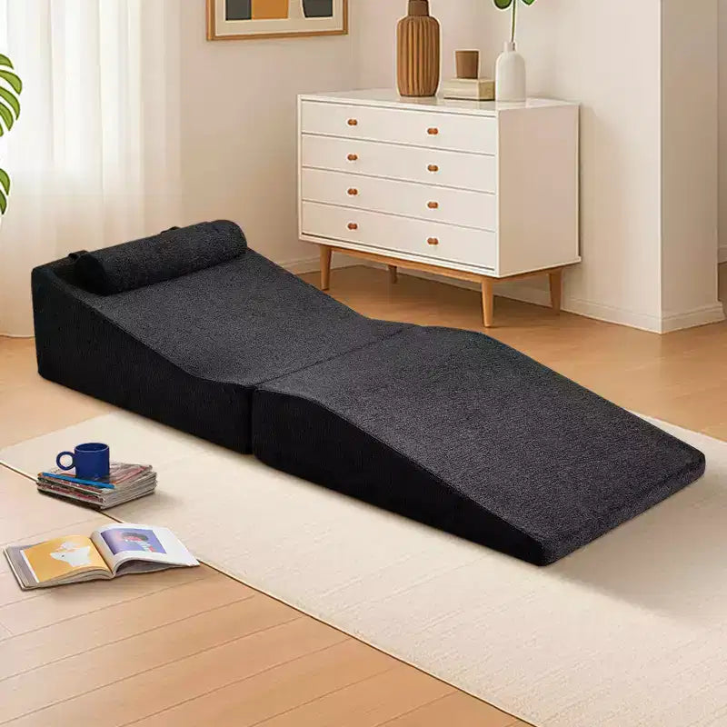 Divano letto futon pieghevole in spugna ad alta densità | Chaise Longue | Cuscino removibile | Nessun assemblaggio