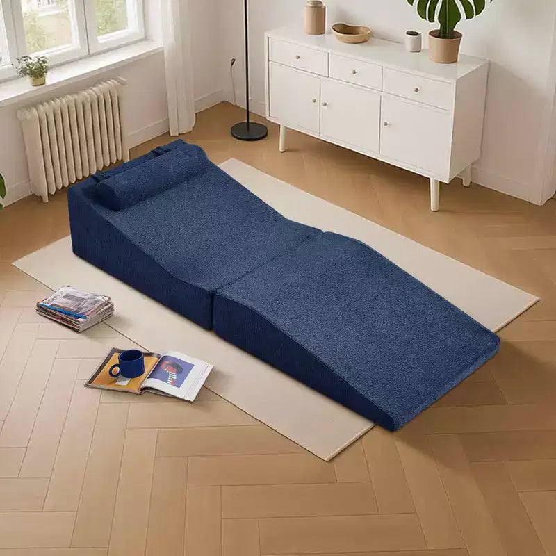 Divano letto futon pieghevole in spugna ad alta densità | Chaise Longue | Cuscino removibile | Nessun assemblaggio