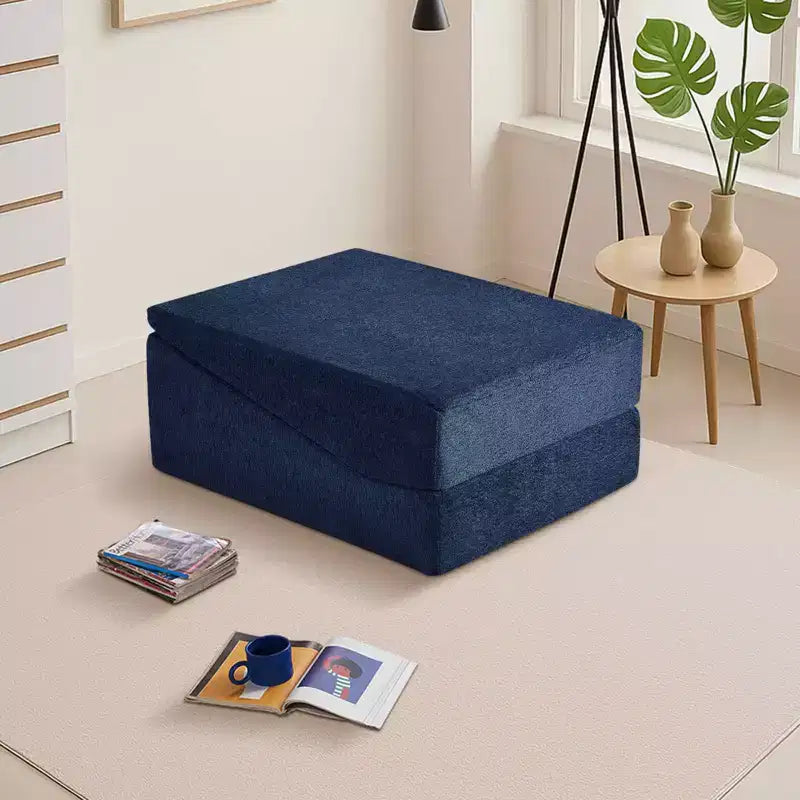 Divano letto futon pieghevole in spugna ad alta densità | Chaise Longue | Cuscino removibile | Nessun assemblaggio