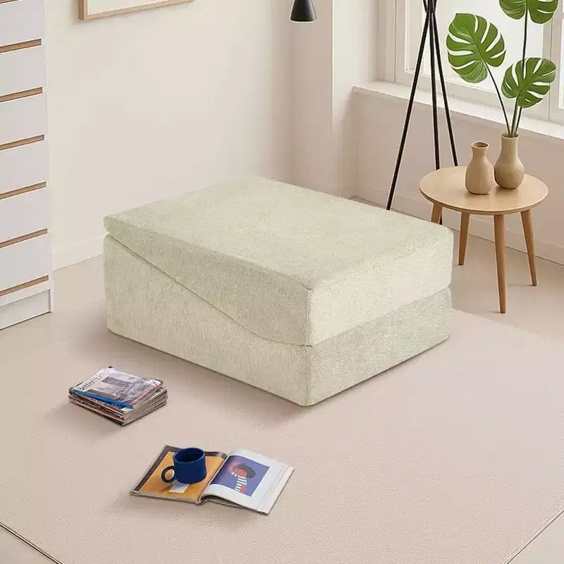 Divano letto futon pieghevole in spugna ad alta densità | Chaise Longue | Cuscino removibile | Nessun assemblaggio