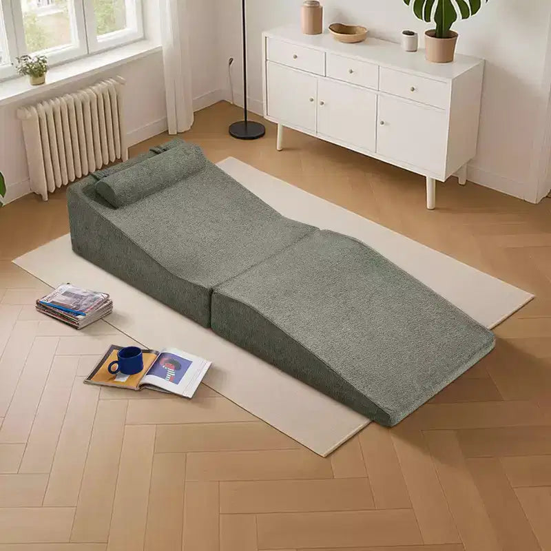Divano letto futon pieghevole in spugna ad alta densità | Chaise Longue | Cuscino removibile | Nessun assemblaggio
