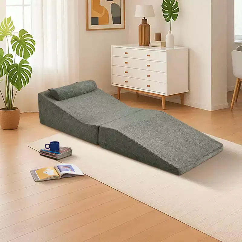 Divano letto futon pieghevole in spugna ad alta densità | Chaise Longue | Cuscino removibile | Nessun assemblaggio