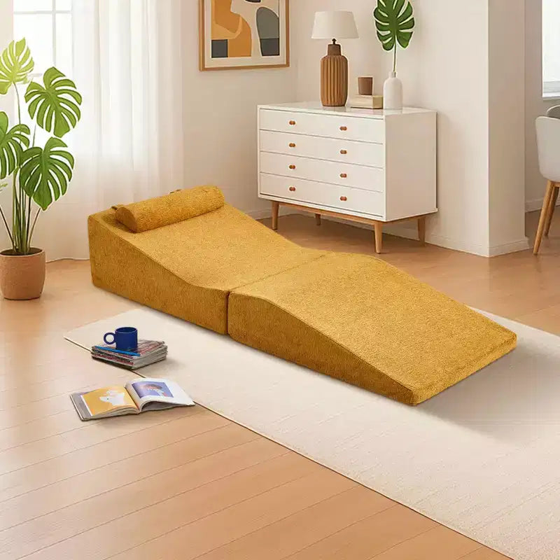 Divano letto futon pieghevole in spugna ad alta densità | Chaise Longue | Cuscino removibile | Nessun assemblaggio