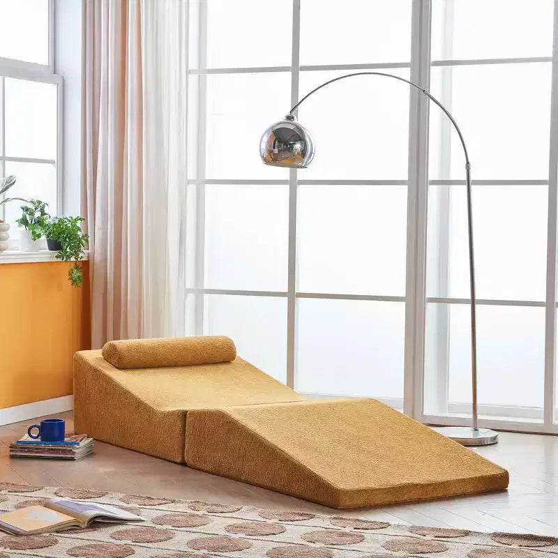 Divano letto futon pieghevole in spugna ad alta densità | Chaise Longue | Cuscino removibile | Nessun assemblaggio