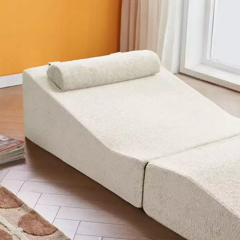 Divano letto futon pieghevole in spugna ad alta densità | Chaise Longue | Cuscino removibile | Nessun assemblaggio