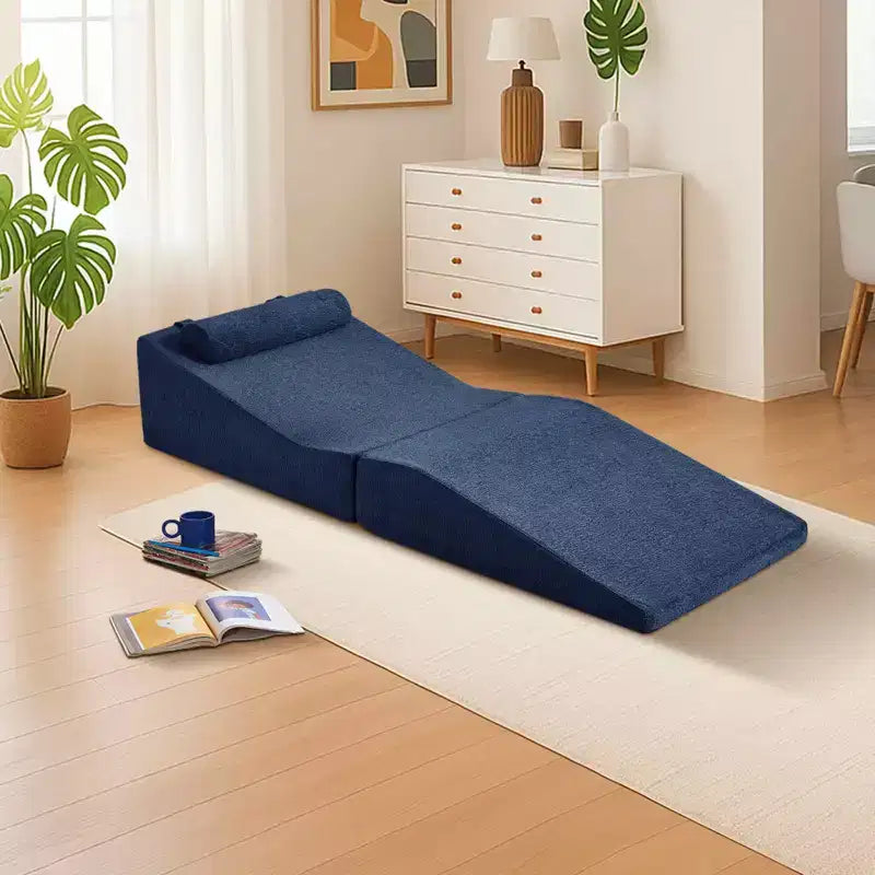 Divano letto futon pieghevole in spugna ad alta densità | Chaise Longue | Cuscino removibile | Nessun assemblaggio