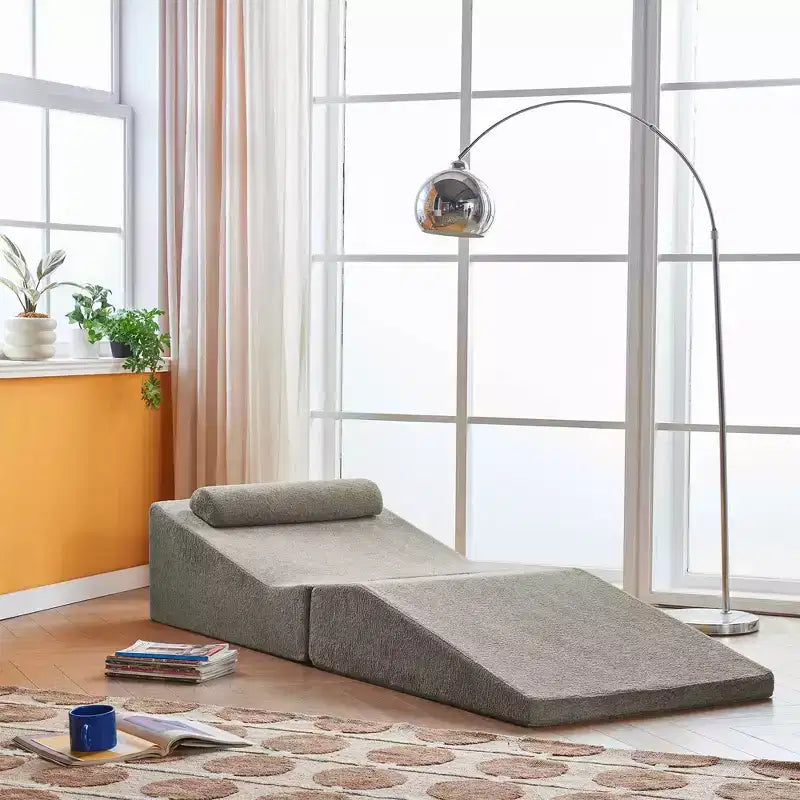 Divano letto futon pieghevole in spugna ad alta densità | Chaise Longue | Cuscino removibile | Nessun assemblaggio
