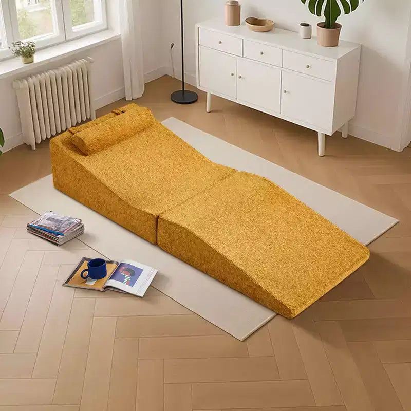 Divano letto futon pieghevole in spugna ad alta densità | Chaise Longue | Cuscino removibile | Nessun assemblaggio