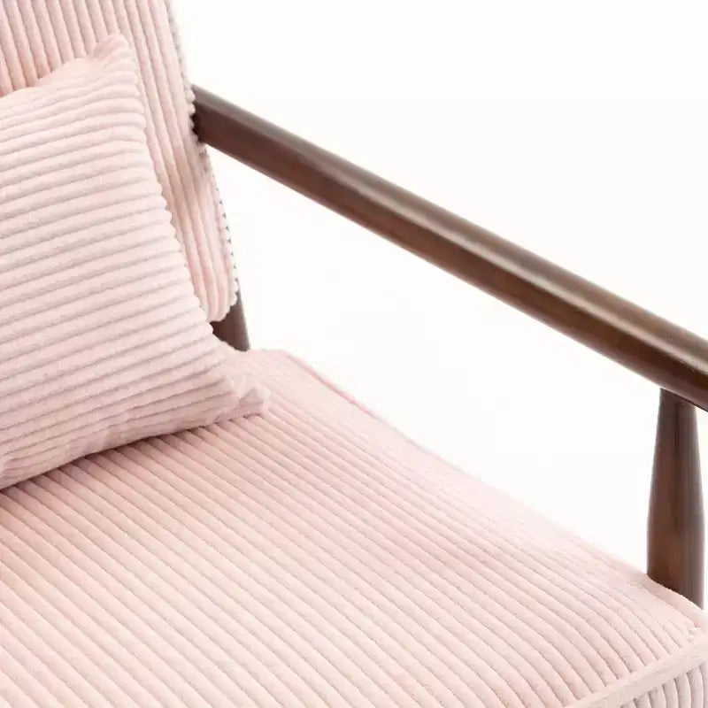 Poltrona Mid-Century Modern | Sedile con Contenitore Nascosto | Cuscino Lombare | Portata 113 kg | Velluto a Coste