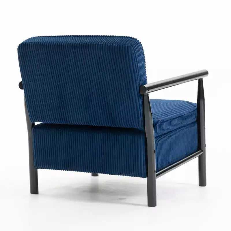 Poltrona Mid-Century Modern | Sedile con Contenitore Nascosto | Cuscino Lombare | Portata 113 kg | Velluto a Coste