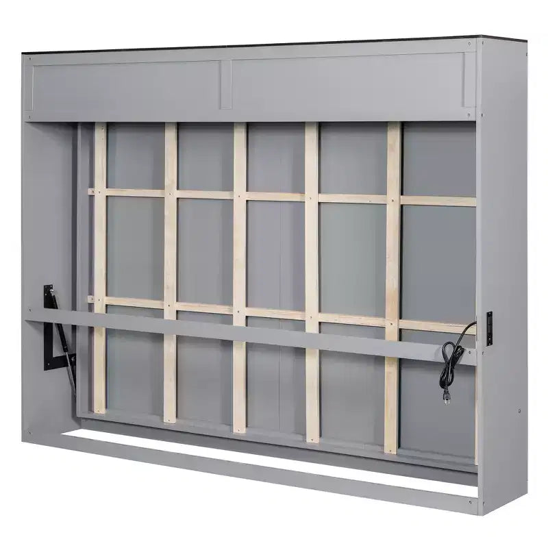 Letto a muro a scomparsa Queen Size | Prese di ricarica e USB | Meccanismo a doppio pistone | Portata 272 kg
