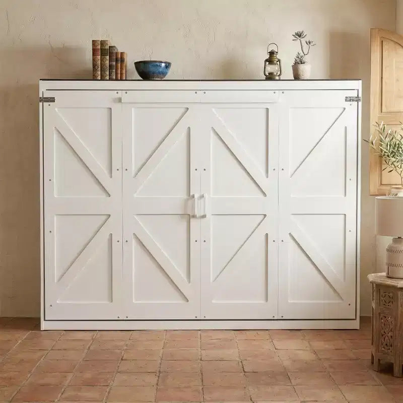 Letto a muro a scomparsa Queen Size | Prese di ricarica e USB | Meccanismo a doppio pistone | Portata 272 kg