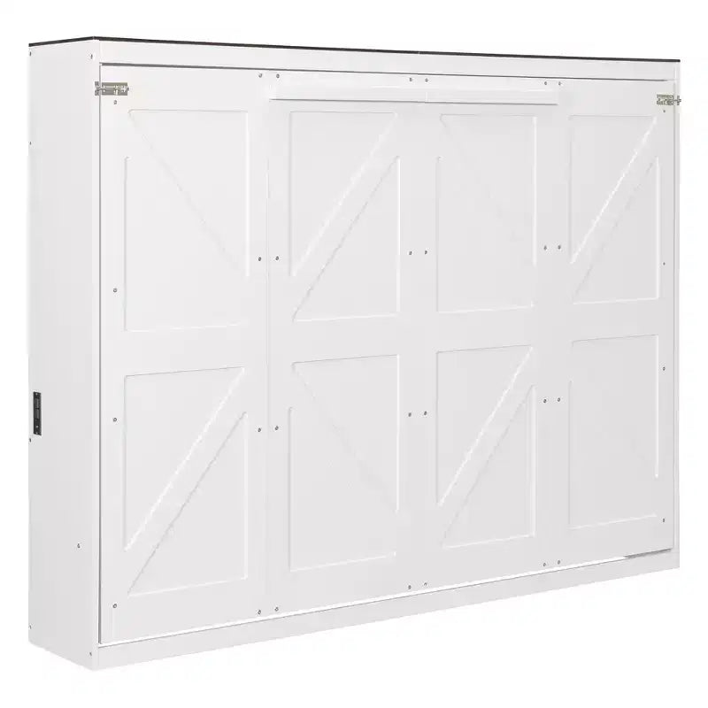 Letto a muro a scomparsa Queen Size | Prese di ricarica e USB | Meccanismo a doppio pistone | Portata 272 kg