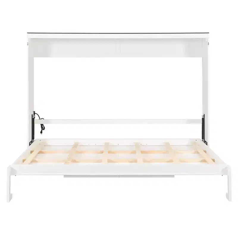 Letto a muro a scomparsa Queen Size | Prese di ricarica e USB | Meccanismo a doppio pistone | Portata 272 kg