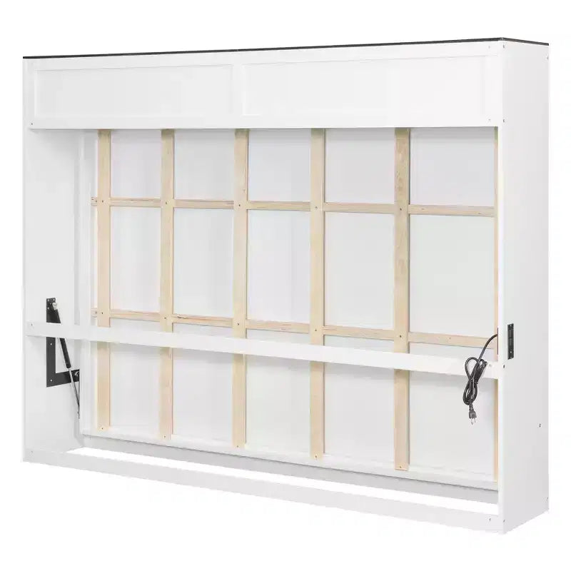 Letto a muro a scomparsa Queen Size | Prese di ricarica e USB | Meccanismo a doppio pistone | Portata 272 kg