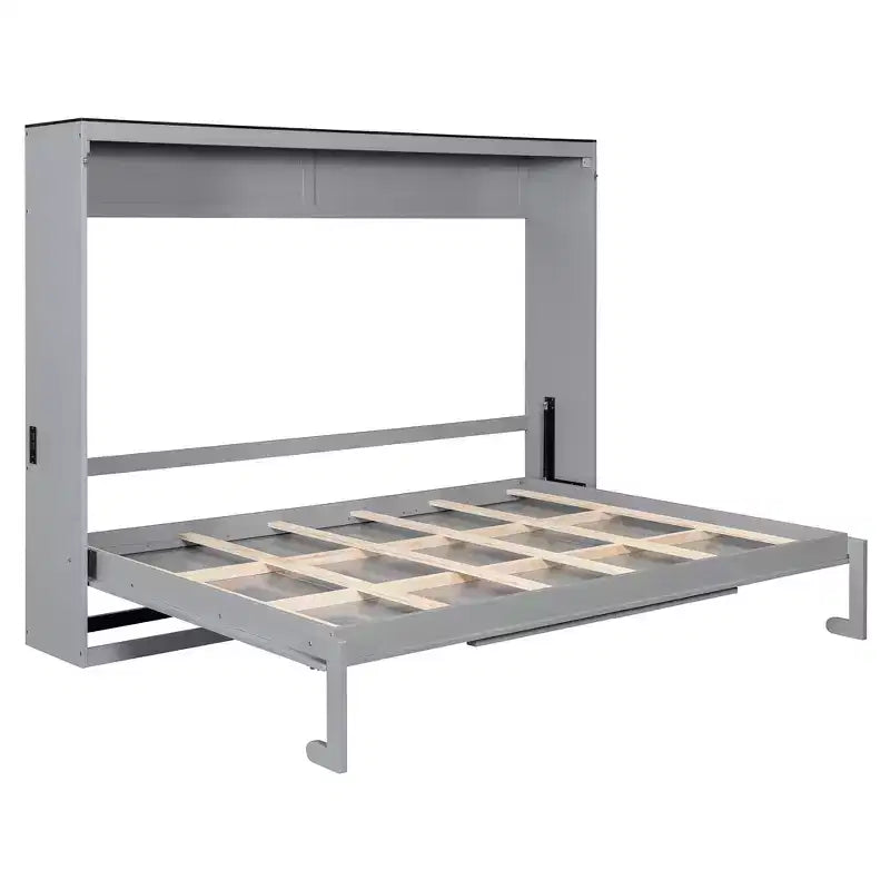 Letto a muro a scomparsa Queen Size | Prese di ricarica e USB | Meccanismo a doppio pistone | Portata 272 kg