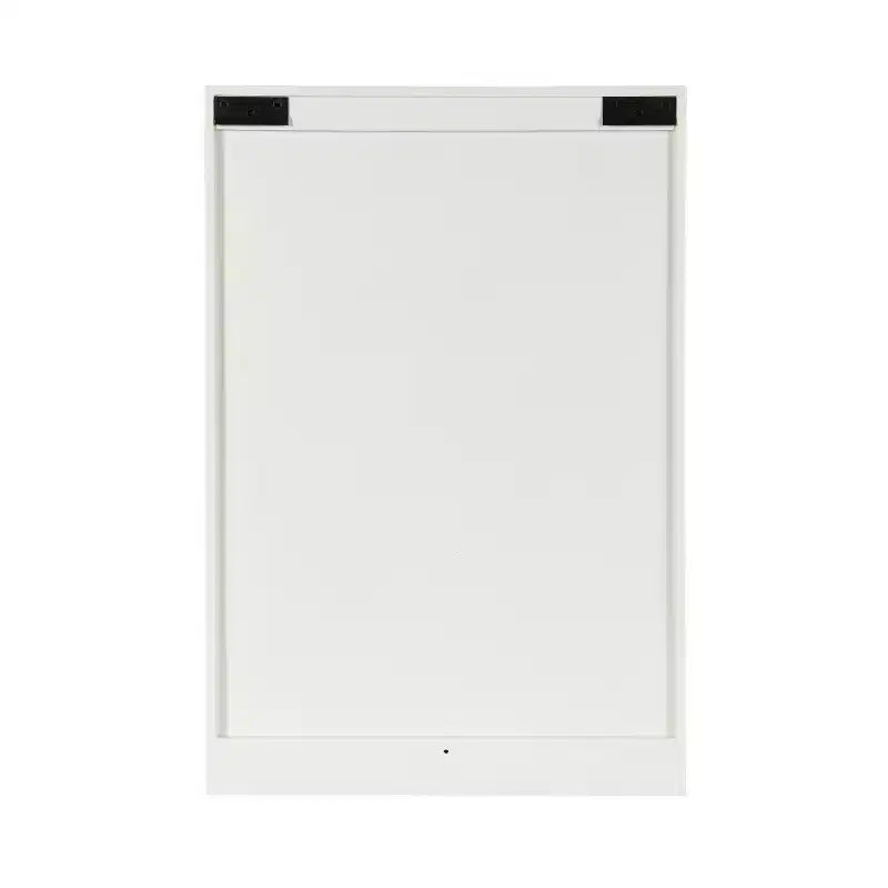 Pensile bagno con specchio | Motivo chevron | 3 ripiani | 50x76 cm