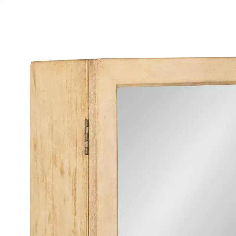 Specchiera pensile in rattan | 3 ripiani | Chiusura magnetica | 20x30 pollici