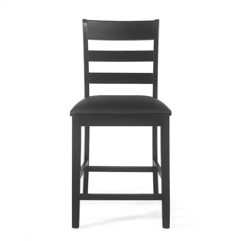 Set di 2 sgabelli da bar da cucina imbottiti in stile rustico | Similpelle | Legno di caucciù