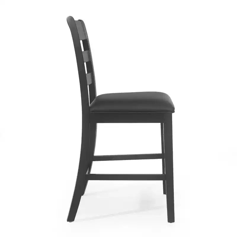 Set di 2 sgabelli da bar da cucina imbottiti in stile rustico | Similpelle | Legno di caucciù