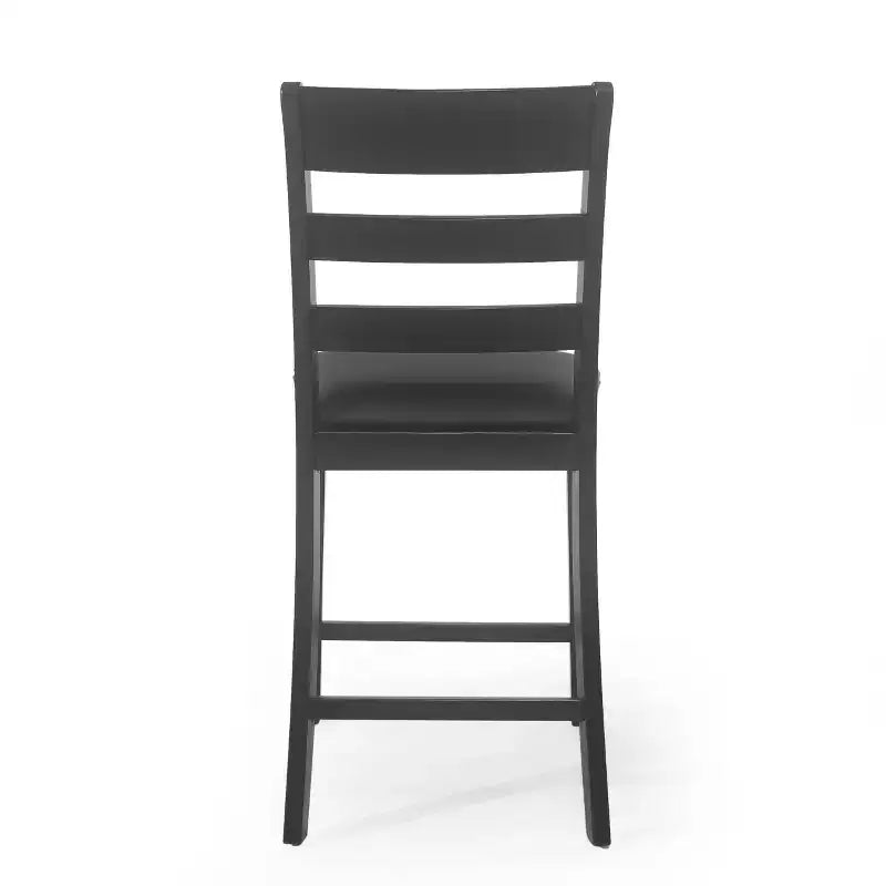 Set di 2 sgabelli da bar da cucina imbottiti in stile rustico | Similpelle | Legno di caucciù