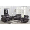 Coachella Power Recliner Chair Brown: Contemporary Accent with USB Port, High-Density Foam, Glossy Finish, Upholstered