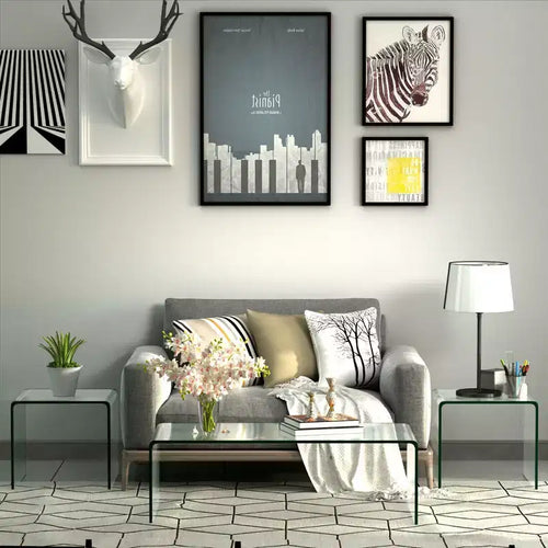 Costway 3 Piece Tempered Glass Coffee and End Table Set Transparent Living Room