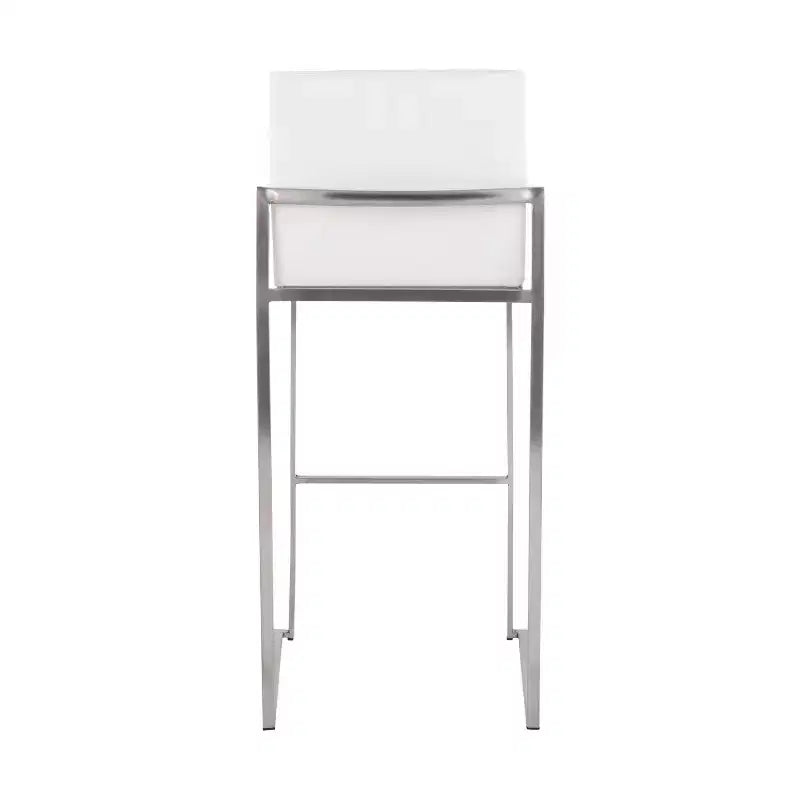 Set di 2 sgabelli da bar alti in velluto | Telaio in acciaio inossidabile | Altezza seduta 79 cm | 113 kg